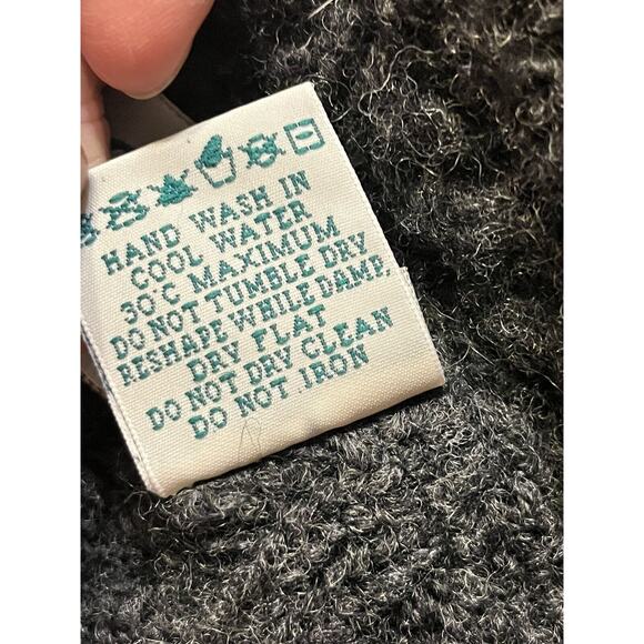 Aran Crafts Wool Cardigan Sweater •S• Irish Ireland Open Front Cable Fisherman - Picture 8 of 11